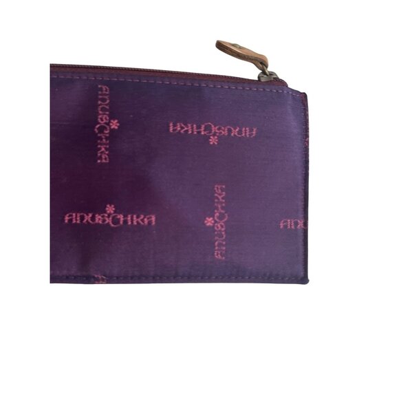 ANUSCHKA Purple Logo Credit Card Wallet NEW NWOT - Picture 5 of 5